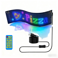 Écran LED matriciel programmable USB à écran souple K7 chinois, affichage de texte animé, IP65, pour voiture, camion, tout-terrain, SUV, yeux de démon sur pare-brise