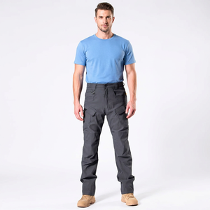 Men's Sporty Urban Tactical High Waist Woven Waterproof Quick Dry Windproof <b>Stretch</b> <b>Cargo</b> Pants Molle Multi Pockets Straight - Product Image 6