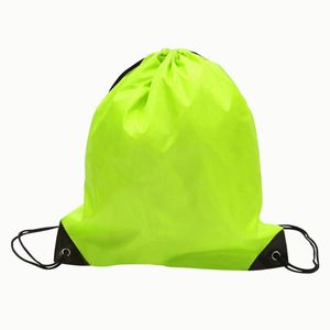Custom Logo Promotional 210D Polyester Backpack Grocery Storage <b>Drawstring</b> <b>Bags</b> for Gym <b>Bag</b> With Pu - Product Image 3