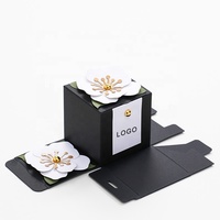 Boîtes en papier de bonbons noirs Personnalisez acceptez les noms que nous pouvons imprimer votre logo sur ces boîtes de rangement en chocolat de mariage noir pour les invités
