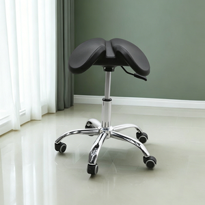 Silla Ergonómica Giratoria con Ruedas para Peluquería, con Asiento Dividido y Altura Ajustable, para Peluquero/Salón de Belleza/Clínica - Product Image 4