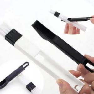 Brosse de nettoyage pour rainures de fenêtres, outil pour écran et clavier avec pelle à poussière pour le nettoyage du verre et des crevasses - Product Image 3