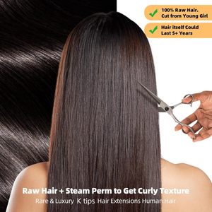 Extensiones de Cabello Remy Europeo Doble Trama, Puntas Planas K, Ondulado Ajustado, Trama Individual, Color 613, Pre-Adheridas con Queratina, Teñibles, Profundas, 10A, 100g - Product Image 4