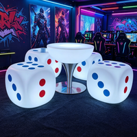 Table de bar haute lumineuse LED étanche pour usage commercial, idéale pour banquets, fêtes et terrasses