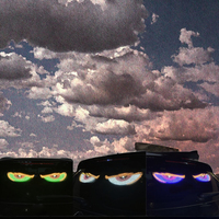 TCYATO Nouvelle lumière d'avertissement LED dynamique Devil Eye Truck Eye, adaptée aux voitures et aux camions, écran Demon Eye