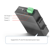 GIANTECH Switch Industrial Fast Ethernet No Administrado para Entornos Hostiles CCTV 5 Puertos 1000m Riel DIN Full-Duplex Conector de 4 Pines 10G