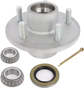 Trailer Wheel Hub 5 Lug 4.5 Inch Indexing Circle Hub Drum Kits For 3500 Lbs Galvanize Trailer Idler Hub