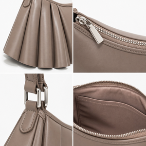 New Niche Fashion Fold Cloud One Shoulder Flap Bag Female Handbag Pu Leather Chain Strap High-end Texture Luxury Portable - Product Image 5