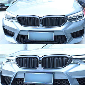 Grill Bumper Depan G30 F90 Grill G30 Serat Karbon 2-baris Grill Mobil untuk Bmw G30 F90 520i 530i 535i 540i <span class=keywords><strong>M</strong></span> Sport 2018-2020 - Product Image 6
