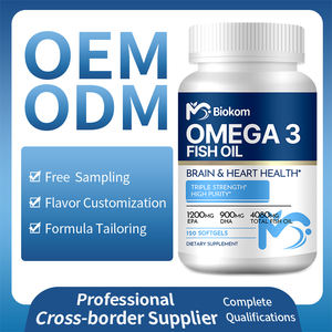 Vente en gros en usine en Chine Capsules molles d'huile de poisson oméga 3 santé du cerveau et du cœur OEM Vegan Omega 3 Capsules molles d'huile de poisson DHA - Product Image 3
