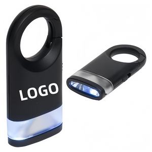 Mosquetón de luz LED de doble brillo personalizado con linterna <span class=keywords><strong>2</strong></span> en 1 y luz de linterna de pie con práctico clip de mosquetón incorporado - Product Image 4