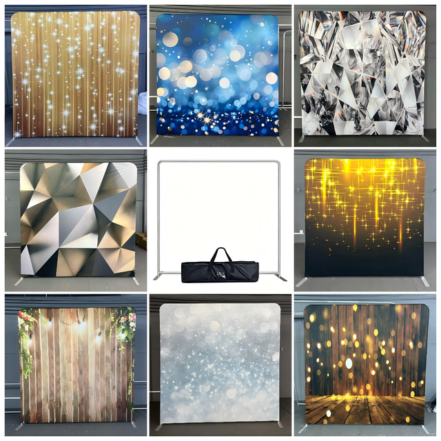 Custom Size Factory Sale Party Banner Backdrop Stand Media Backdrop Tension Fabric