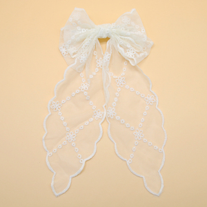 Gentle Maiden Lace Bow Hairpin Top Clip Princess Hairgrips Hair Edge Clip Sweet Temperament Hair Clip accesorios para mujer - Product Image 5
