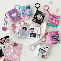 En gros Mini album photo porte-clés 32 pochettes en PVC pour photocartes de 2 pouces et classeur Purikura, petit album de rangement pour photos d'identité