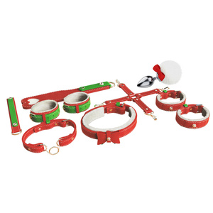 Conjunto Erótico <span class=keywords><strong>de</strong></span> Cuero para Adultos, Navidad, Esposas, Tobilleras, Collar, Equipo <span class=keywords><strong>de</strong></span> Bondage, BDSM, Fetiche, Pala, Restricciones, Juguetes Sexuales para Parejas - Product Image 2
