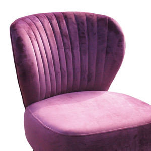 Kadife kumaş tepeli terlik kolless Accent sandalye pembe kadife yemek sandalyesi - Product Image 5