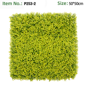 Panel de pared de césped artificial de trébol y musgo de 50*50cm, planta artificial decorativa para pared, para decoración de fondo de bodas en interiores y exteriores, decoración de pared verde. - Product Image 2