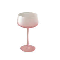 Verre à cocktail élégant pour femme, gobelet dégradé rose givré, style Ins, design classique minimaliste, coupe spéciale à pied haut