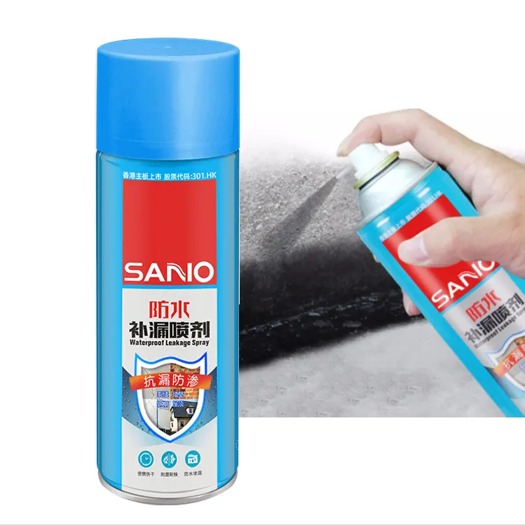 SANVO 발수 스프레이 나노 누출 씰 수리 트래핑 액체 고무 스프레이 지붕용 방수 스프레이