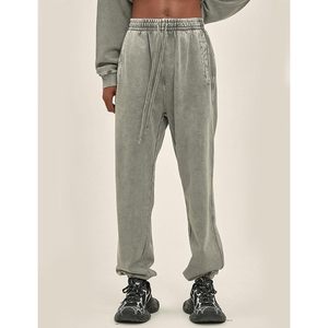 FOXA Pantalon de survêtement pour homme en coton avec taille élastique et cordon de serrage, avec poches, vêtements de sport pour la salle de gym - Product Image 2