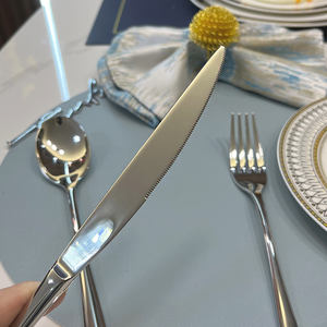 DF BC Fashion Nuevo Juego de Cubiertos de Acero Inoxidable con Mango Martillado Especial: Cuchillo de Mesa, Cuchillo para Carne, Tenedores de Mesa, Tenedores para Postre, Personalizado - Product Image 5