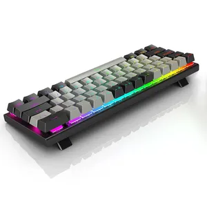 定制热插拔轴游戏电脑键盘机械电脑配件超薄有线USB发光二极管RGB背光电脑阿拉伯Gam