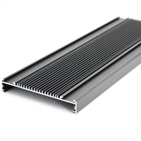 Kit d'éclairage personnalisé T34 DIY LED pour aquarium d'eau de mer Profil en aluminium noir Radiateur dissipateur de chaleur pour aquarium Boîtier d'éclairage extérieur