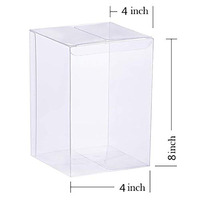 12 boîtes transparentes de 4 x 4 x 8 pouces, boîte à bonbons, boîtes à dragées transparentes, boîte cadeau pour mariage, fête et baby shower