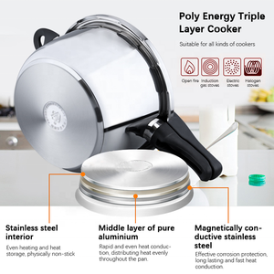 Cuisinière à pression ALLNICE personnalisée, écologique, en acier inoxydable 304, grande capacité pour le riz, compatible gaz et induction - Product Image 6