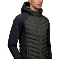 Veste softshell hybride pour homme Kippo, col montant, fermeture éclair, capuche, légère, isolante, chaude, doublure en coton GRS résistante à l'eau