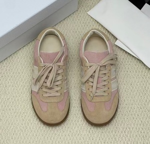 2026 New Dio Ribbon Retro Training <b>Shoes</b> - Elk Leather Classic Beige Color Casual Sports <b>Shoes</b> for Women - Product Image 2