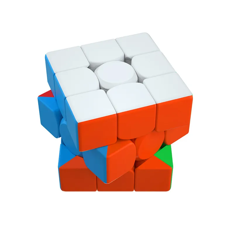 Exercise Plastic Turning Magnetic Magic Puzzle Game Brain Toy Solid Color Speed Magic Cube For Adult