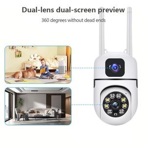 360 °   Cámara de Seguridad Inteligente de Doble Lente, Cámara HD con Soporte para WiFi 2.4G/5G, Visión Nocturna en Color, Detección de Movimiento, Cámara Inalámbrica - Product Image 6
