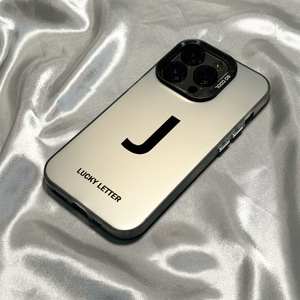เคสโทรศัพท์มือถือ TPU PC ลายพิมพ์ตัวอักษรนำโชคสีดำเคลือบเงิน สำหรับ <span class=keywords><strong>iPhone</strong></span> Xr <span class=keywords><strong>Xs</strong></span> 11 12 13 14 15 16 17 18 Pro Max - Product Image 4