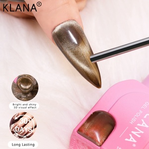 Vernis Gel Effet Œil de Chat Perles de Verre 6 Couleurs Brun Doré Terreux Style Meh-Lad Magnétique Métallique Scintillant UV LED pour Salon et DIY - Product Image 4
