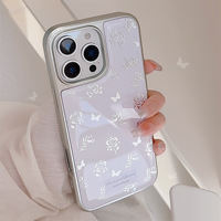 Coque de téléphone tendance effet rose doré pour iPhone 16, 16 Pro Max/Plus/Pro, 15, 15 Pro Max/Plus/Pro, 14 Pro Max/Plus/Pro, 14, 13, 13 Pro Max, 13 Pro, 12/11 – Coque en époxy