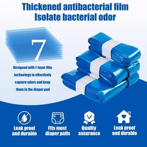 ถังใส่ผ้าอ้อมเด็กแบบพกพาป้องกันแบคทีเรียและกันกลิ่นใช้เติมขยะได้ - Product Image 4