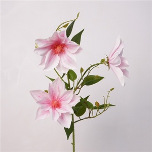 Arrangement <span class=keywords><strong>de</strong></span> <span class=keywords><strong>fleurs</strong></span> artificielles <span class=keywords><strong>de</strong></span> clématites hydratantes style nordique pour une décoration intérieure <span class=keywords><strong>de</strong></span> luxe <span class=keywords><strong>l</strong></span>éger - Product Image 3