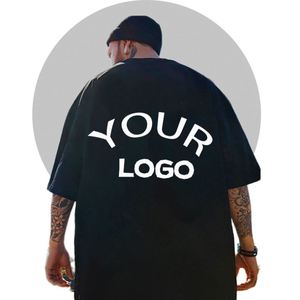 Camiseta de Manga Corta para Hombre, 250 g/m², Algodón Puro, Cuello Redondo, Color Sólido, Estilo Simple, Marca de Moda, Estampada, Holgada, Informal - Product Image 4