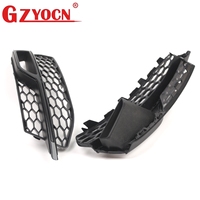 Pour Audi A3 8V S-Line RS3 13-15 Grille avant nid d'abeille + Grille de phare antibrouillard avec conduit d'air 8V3853651 8V3807681L 8V3807682K