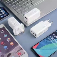 Adaptateur secteur compact 65W prise pliable chargeur universel portable pour ordinateur portable avec plusieurs ports Usb Type C Pd 3.1 pour Iphone 15 16