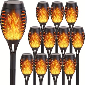 مصباح شمسي 1/<span class=keywords><strong>2</strong></span>/4/6/8/12 قطعة مقاوم للماء لإضاءة المناظر الطبيعية في الهواء الطلق مصباح لهب للحدائق - Product Image 2