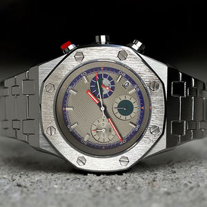 Montre pour homme CILOA à grand cadran personnalisable, argentée, marque authentique, cadeau de luxe léger, montre à quartz étanche, haute qualité. - Product Image 3