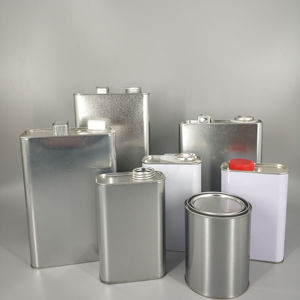 <span class=keywords><strong>Bidon</strong></span> rectangulaire en métal, 0,35 L à 5L, boîte de conserve pour huile moteur intérieure et extérieure de style F sans doublure - Product Image 1