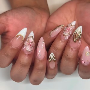 <span class=keywords><strong>Uñas</strong></span> Postizas Acrílicas Suaves <span class=keywords><strong>con</strong></span> Diseño 3D de <span class=keywords><strong>Flores</strong></span>, <span class=keywords><strong>Uñas</strong></span> de Presión <span class=keywords><strong>con</strong></span> Diseño de Concha de Tortuga Maillard, Forma de Almendra Corta, <span class=keywords><strong>Uñas</strong></span> de Presión 3D - Product Image 5