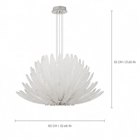 Lustre moderne de luxe en verre de Murano, sculpture florale, luminaire suspendu pour salon, restaurant, salle à manger, éclairage domestique