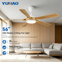 Ventilateur de plafond LED BLDC avec pales ABS de 56 pouces, idéal pour villas, maisons, salons, salles à manger et studios – Fabrication OEM/ODM