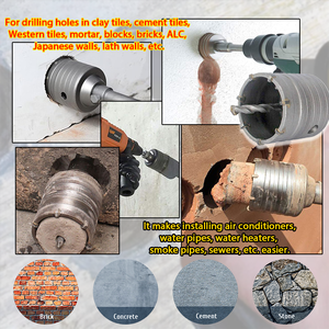 30-160 mét SDS cộng với búa khoan Cutter Công cụ tường lỗ Saw Set bê tông xi măng tường lỗ Opener lõi khoan bit với vòng trục - Product Image 6