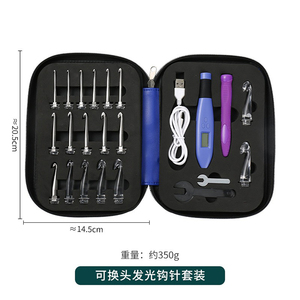 Juego <span class=keywords><strong>de</strong></span> ganchos <span class=keywords><strong>de</strong></span> ganchillo <span class=keywords><strong>de</strong></span> 18 tamaños <span class=keywords><strong>con</strong></span> <span class=keywords><strong>luz</strong></span> <span class=keywords><strong>LED</strong></span> y Contador <span class=keywords><strong>de</strong></span> puntadas y filas, mango ergonómico Digital, Kit <span class=keywords><strong>de</strong></span> tejer, herramienta <span class=keywords><strong>de</strong></span> bricolaje para principiantes - Product Image 2