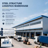 Atelier en structure acier sur mesure, bâtiment métallique robuste pour la logistique, conception de hangar préfabriqué conforme aux normes ASTM